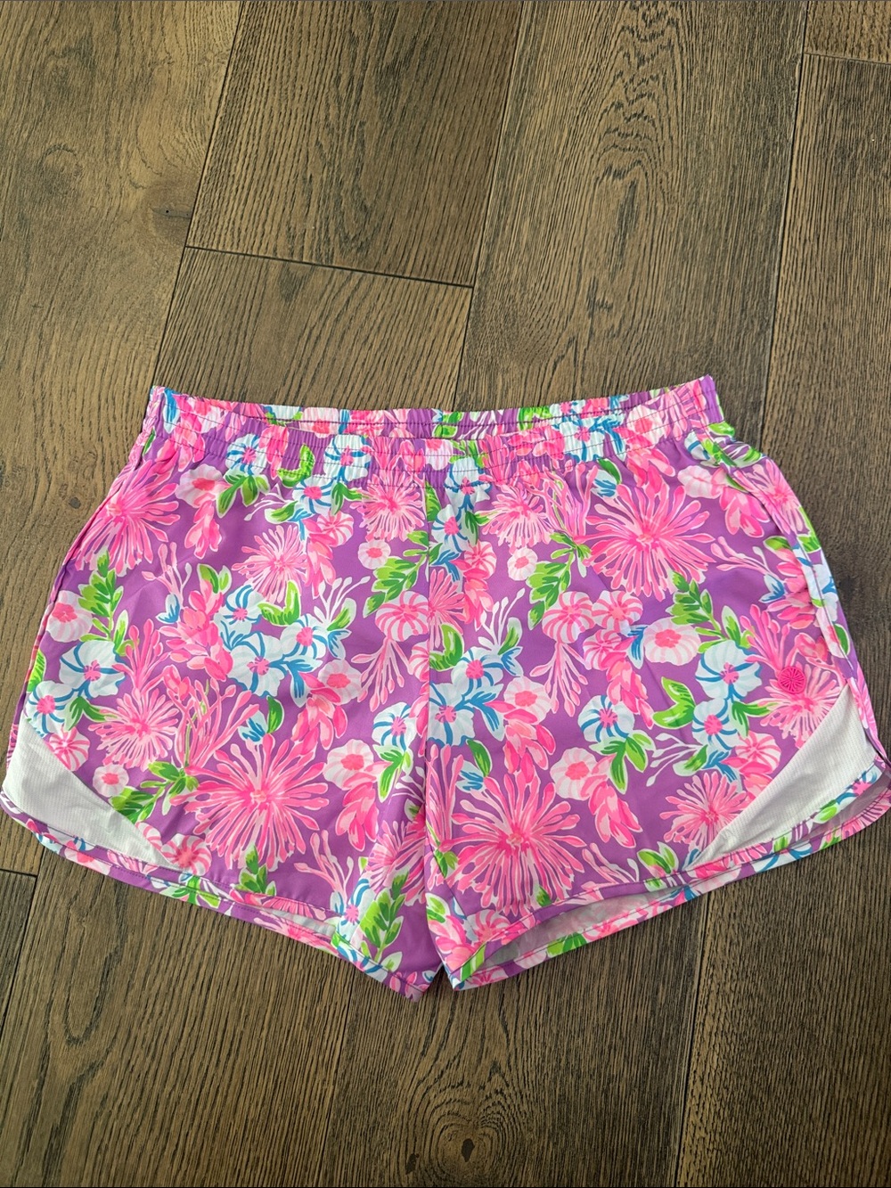 Lilly Pulitzer Pink Floral Athletic Shorts Size XS